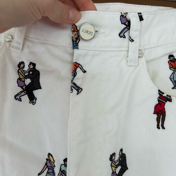 White Dance Print Jeans - Picture 8 of 10